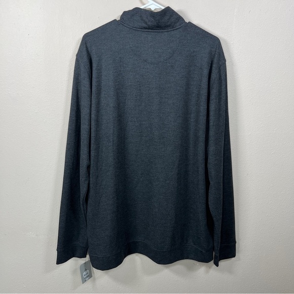 NEW GEORGE XL DARK GREY PULLOVER JACKET ZIP COLLAR STRETCH GOLF ATHLETIC - Picture 7 of 10